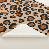 Couverture Sherpa Design de fourrure de léopard, motif sans couture. (3/4)