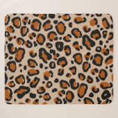 Couverture Sherpa Design de fourrure de léopard, motif sans couture. (Devant (Horizontal))