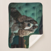 Couverture Sherpa Design de portrait classique de Cocker Spaniel élé (Devant)