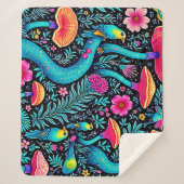 Couverture Sherpa Design de rêve fantaisiste enchanté de forêt (Devant)