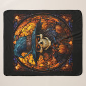 Couverture Sherpa Design de squelette en verre teinté (Devant (Horizontal))