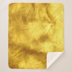 Couverture Sherpa Design de Texture Dorée Luxueux