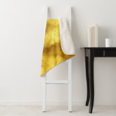 Couverture Sherpa Design de Texture Dorée Luxueux (En situation)