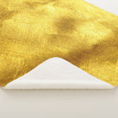 Couverture Sherpa Design de Texture Dorée Luxueux (3/4)