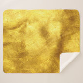 Couverture Sherpa Design de Texture Dorée Luxueux (Devant (Horizontal))