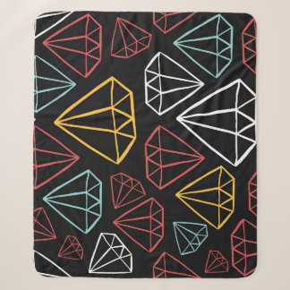 Couverture Sherpa Design diamant vintage, motif transparent