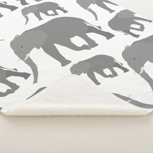 Couverture Sherpa Design éléphant (3/4)