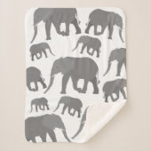 Couverture Sherpa Design éléphant (Devant)