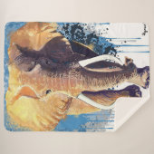 Couverture Sherpa Design éléphant africain | Animal sauvage (Devant (Horizontal))