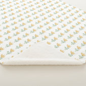 Couverture Sherpa Design floral jaune (3/4)
