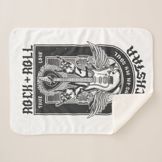 Couverture Sherpa Design Guitar Rock (Devant (Horizontal))