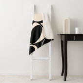 Couverture Sherpa Design moderne Black Cream Abstrait Motif (En situation)