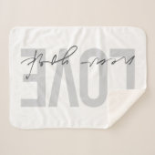 Couverture Sherpa Design moderne, urbain, cool simple design de Love (Devant (Horizontal))