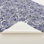 Couverture Sherpa Design motif bleu pâle (3/4)