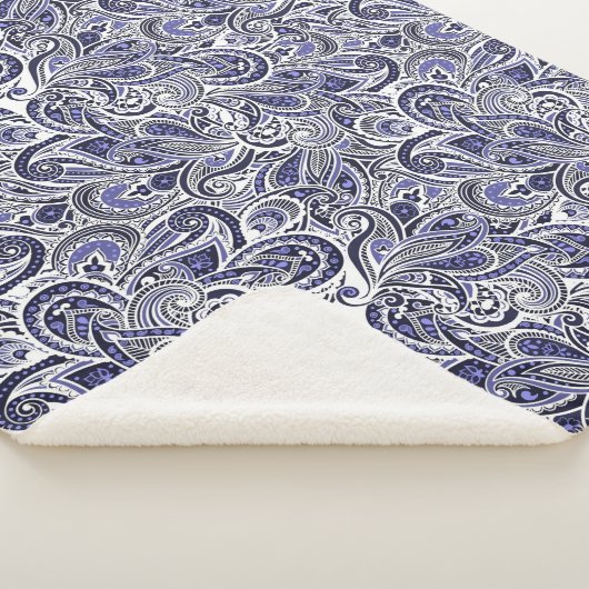 Couverture Sherpa Design motif bleu pâle (3/4)