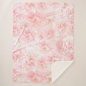 Couverture Sherpa Design Motif élégant en fleur de cerisier (Devant)