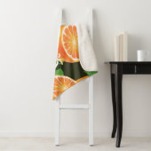 Couverture Sherpa Design Motif orange vibre (En situation)