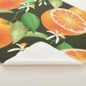Couverture Sherpa Design Motif orange vibre (3/4)