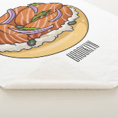 Couverture Sherpa dessin animé de bagel saumon (3/4)