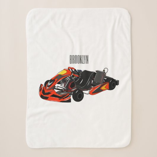 Couverture Sherpa dessin animé de Kart racing (Devant)
