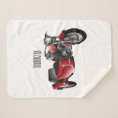 Couverture Sherpa dessin animé de la moto Sidecar (Devant (Horizontal))