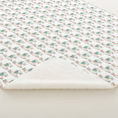 Couverture Sherpa dessin animé de llama alpaga souriant (3/4)