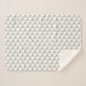 Couverture Sherpa dessin animé de llama alpaga souriant (Devant (Horizontal))