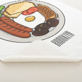 Couverture Sherpa dessin animé du petit-déjeuner anglais (3/4)