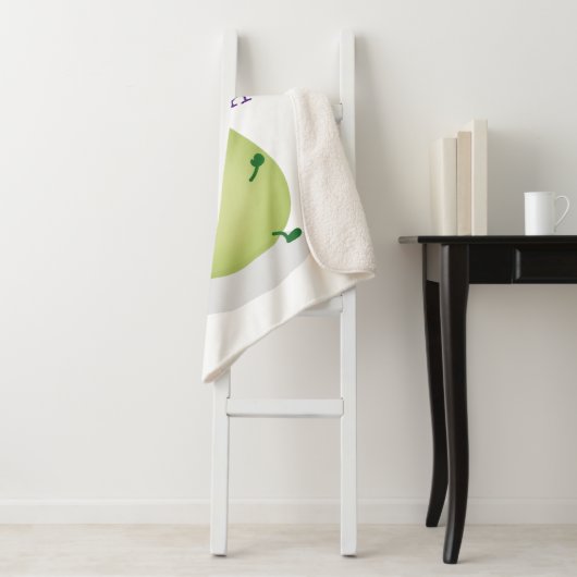 Couverture Sherpa dessin animé mignon de bok choy (En situation)