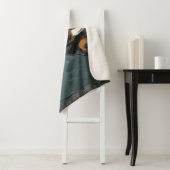 Couverture Sherpa Dessin chien berger australien dans une rue (En situation)