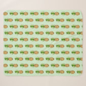 Couverture Sherpa dessin d'ananas aquarelle (Devant (Horizontal))