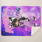 Couverture Sherpa Dessin d'Aphmau (Devant (Horizontal))