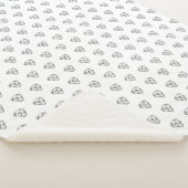 Couverture Sherpa dessin de bulle simple amoureux de les chiens noir (3/4)