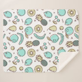 Couverture Sherpa Dessin de la ligne d'été du Motif de fruits mignon (Devant (Horizontal))