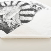 Couverture Sherpa Dessin de lémur (3/4)