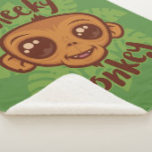Couverture Sherpa Dessin de primate de singe mignon (3/4)