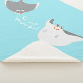 Couverture Sherpa Dessin de Stingrays (3/4)