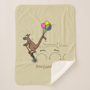 Couverture Sherpa Dessin d'humour australien kangourou