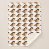 Couverture Sherpa Dessin d'Oiseau de Bruant (Devant)