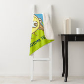 Couverture Sherpa Dessin d'oiseau jaune (En situation)
