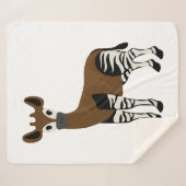 Couverture Sherpa Dessin d'Okapi, Animal Majestic Okapi, Amateurs d' (Devant (Horizontal))