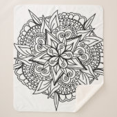 Couverture Sherpa Dessin du cool de conception de mandala (Devant)