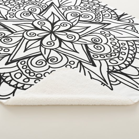 Couverture Sherpa Dessin du cool de conception de mandala (3/4)