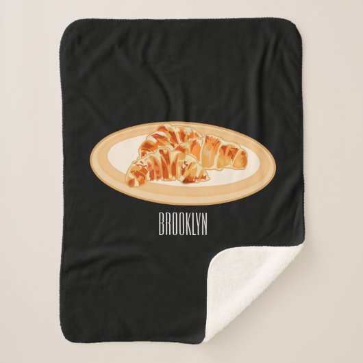 Couverture Sherpa Dessin du Croissant (Devant)