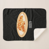 Couverture Sherpa Dessin du Croissant (Devant (Horizontal))