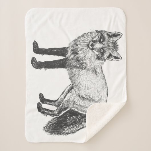 Couverture Sherpa Dessin Fox (Devant)