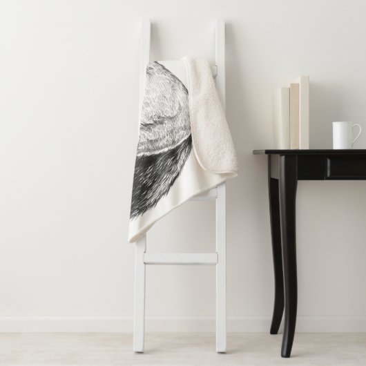 Couverture Sherpa Dessin Fox (En situation)