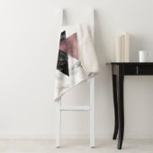 Couverture Sherpa Dessin géométrique de marbre en métal (En situation)