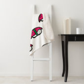 Couverture Sherpa Dessin Kawaii Sushi, Riz de Poisson et Algues (En situation)