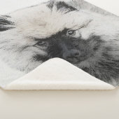 Couverture Sherpa Dessin Keeshond Chiot - Joli dessin original Chien (3/4)